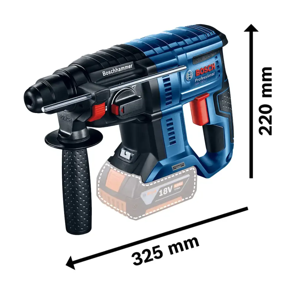 Martelo perfurador a bateria Bosch GBH 180-LI Brushless 18V SB — fotografia 4