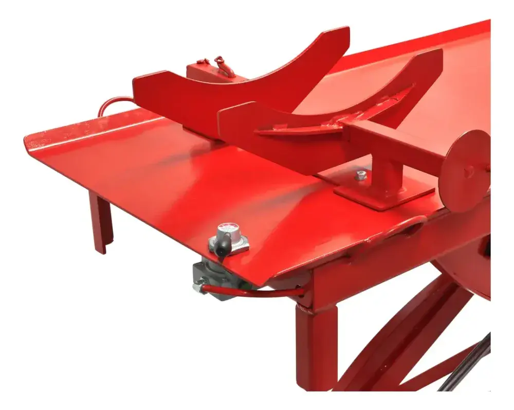 Elevador de moto pneumático 400KG vermelho Bumafer — fotografia 3