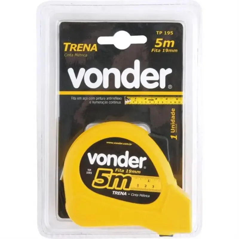Trena de aço 5 metros 19 MM com trava Vonder — fotografia 3