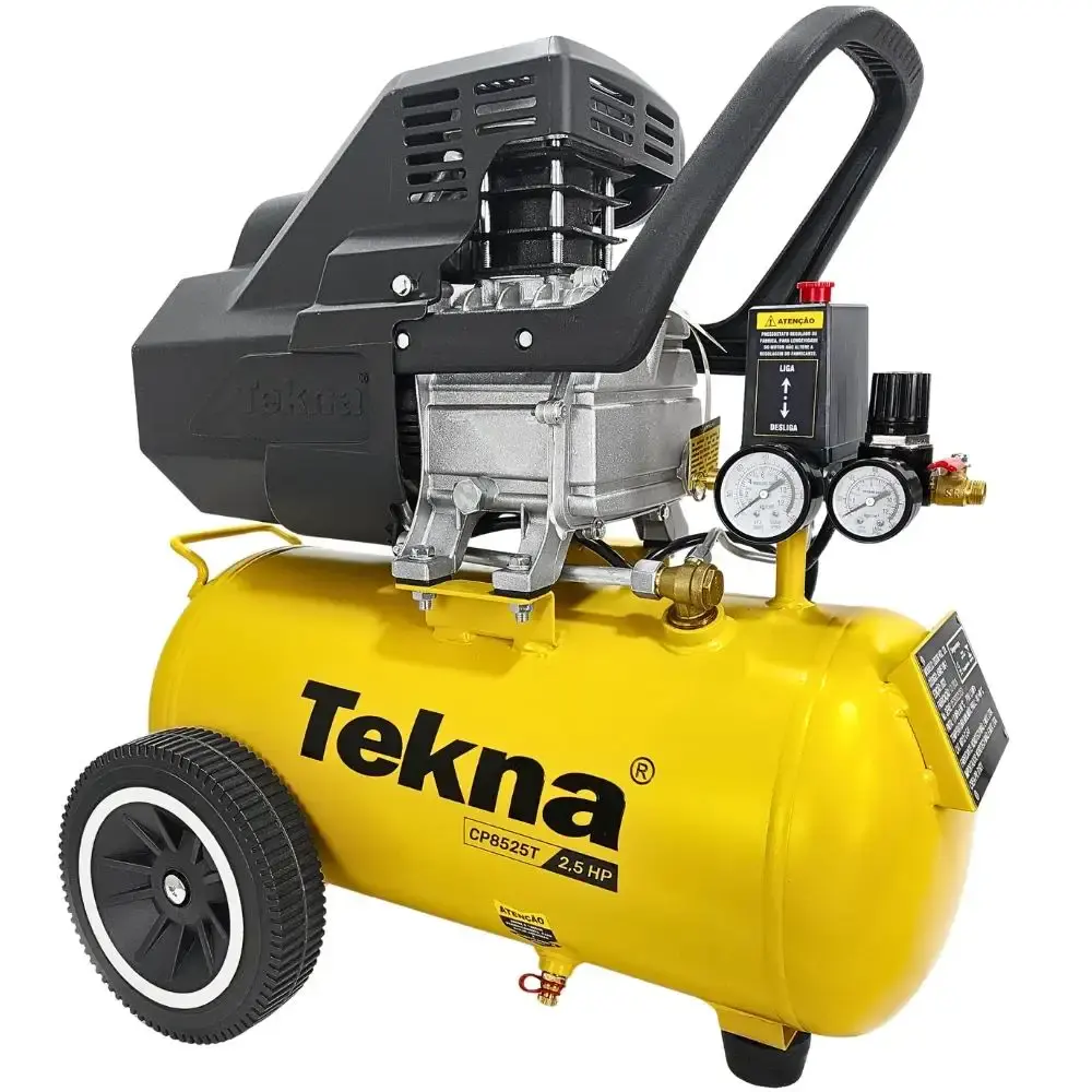 Compressor de ar 2,5HP 8 pés 22L lubrificado CP8525T com kit Tekna 220 V — fotografia 4