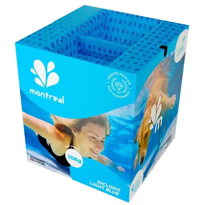 Cloro Granulado Dicloro de Sódio p/ Piscinas e Hidrotanques Light Blue 10 KG c/ 2 Unidades MONTREAL — fotografia 3