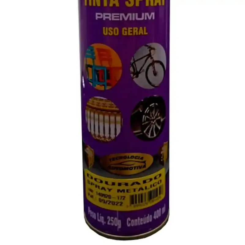 Tinta spray dourado metálico 400 ML 250 GR 23861 maza — fotografia 3