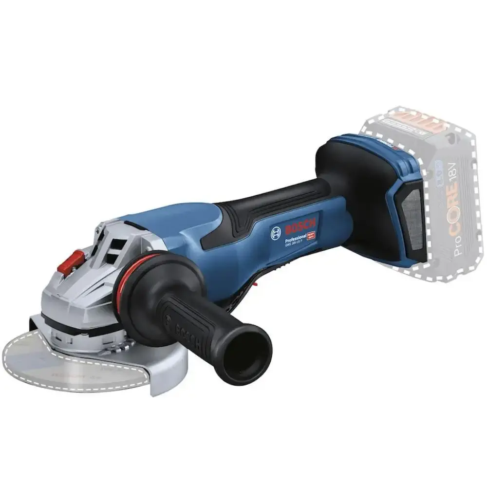 Esmerilhadeira angular 4.1/2 POL sem bateria e sem carregador GWS 18V-15C Bosch — fotografia de referência