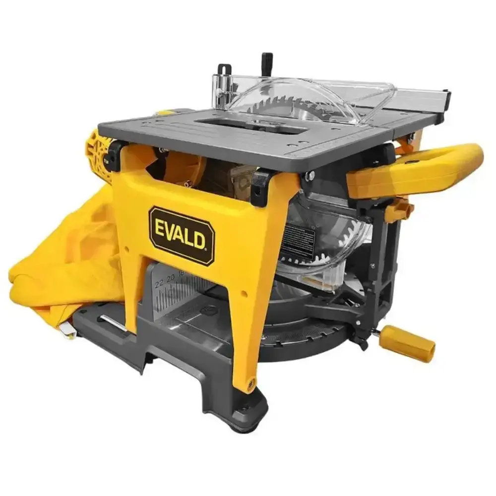 Serra de esquadria com serra circular de bancada 2 em 1 dust-free 10 POL 2200W Evald 110 V — fotografia 11