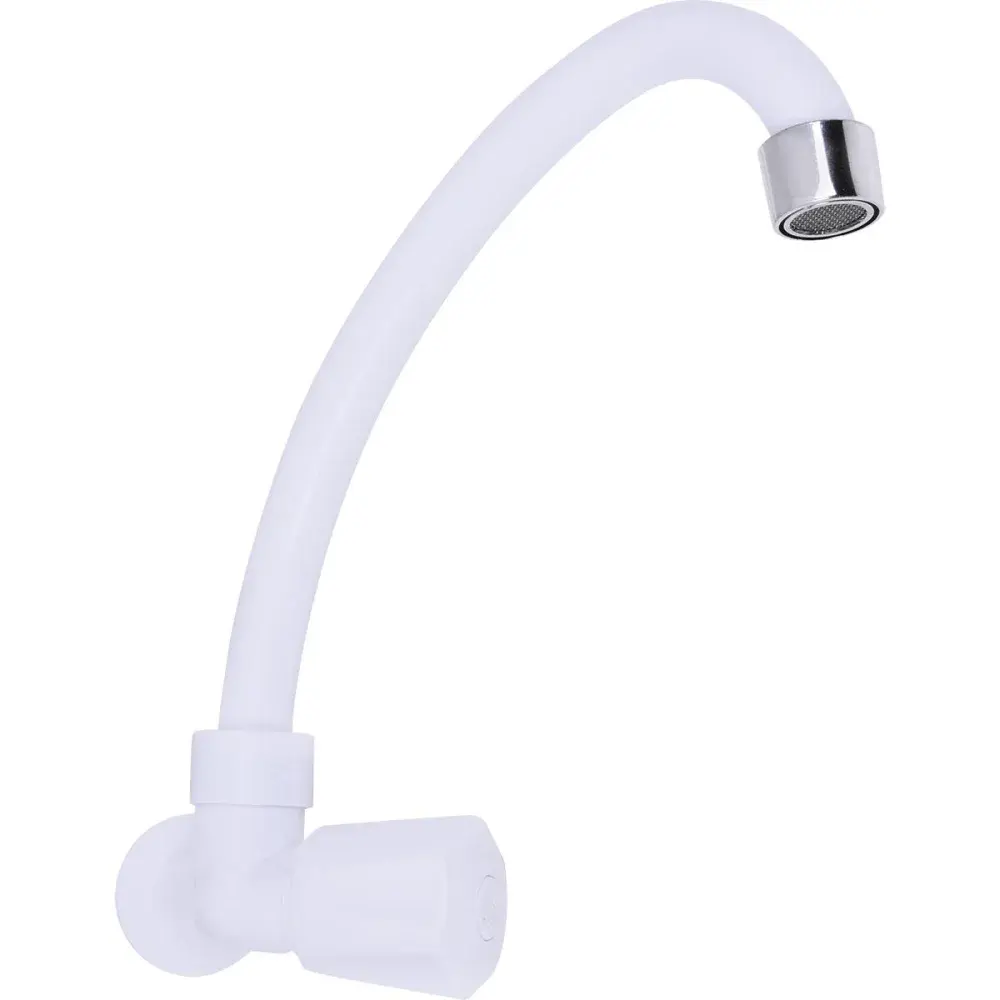 Torneira de parede com bica móvel 1/4 abs branco C50 Liege — fotografia 3
