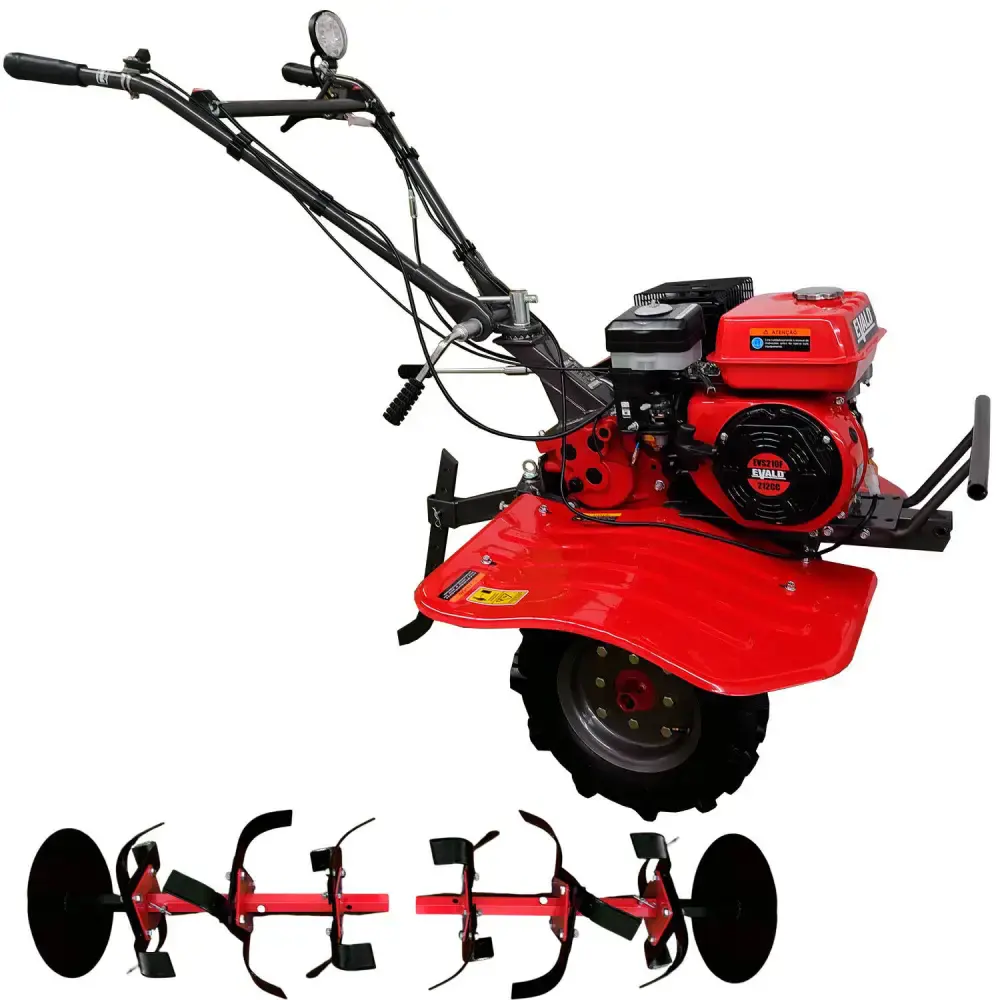 Motocultivador gasolina 7,0 HP 4T 212 CC rodas e enxadas EV790R Evald — fotografia 8