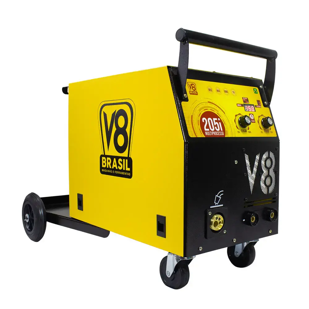 Máquina de solda 205A multiprocesso MIG TIG eletrodo 205I 220V mono V8 — fotografia 3