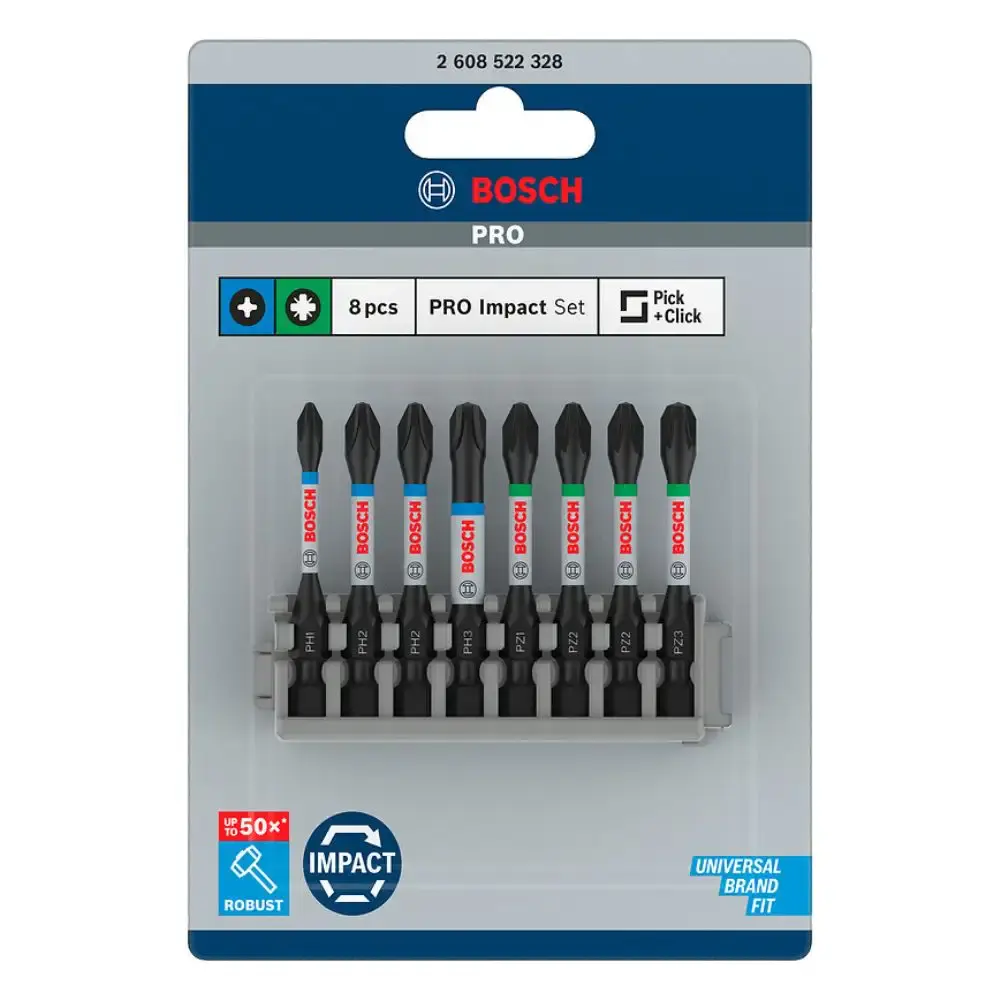 Jogo Bits Impact Control 50mm 8 unidades BOSCH — fotografia 3