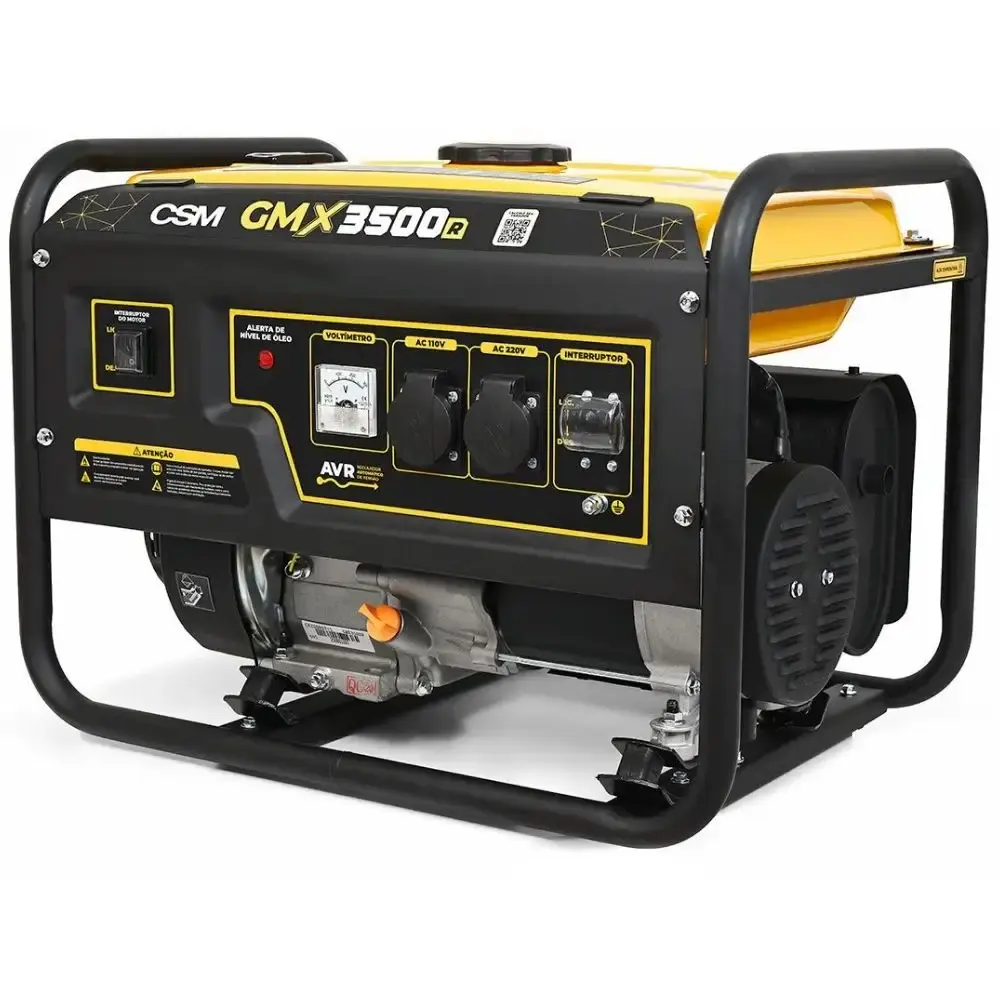Gerador portátil a gasolina 3 KVA 4T AVR 110V/220V GMX3500R CSM — fotografia 5