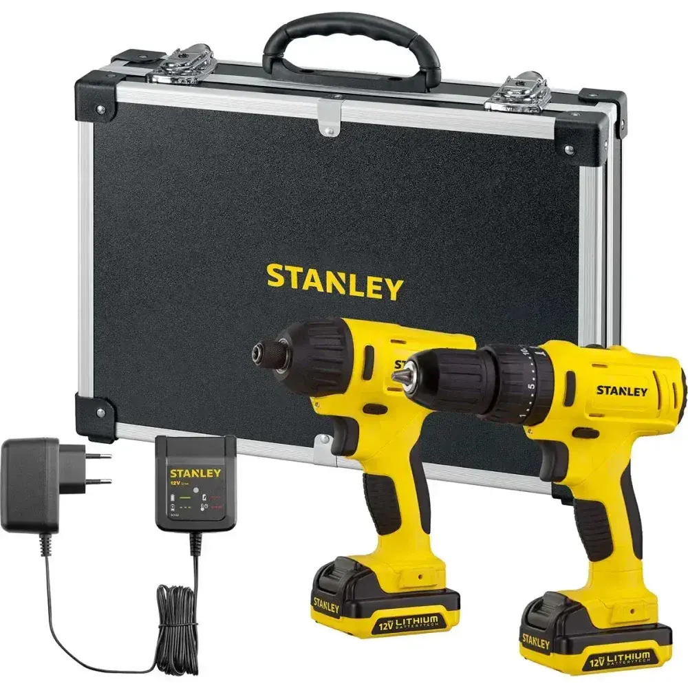 Kit furadeira e parafusadeira de impacto 12V biv max Stanley — fotografia 4