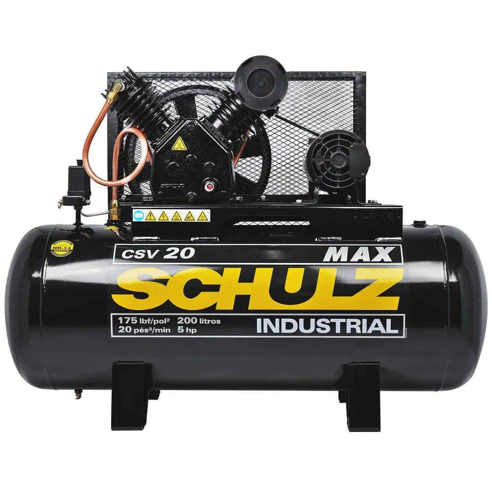 Compressor de ar 20 pés 200L max csv 220/380V Schulz