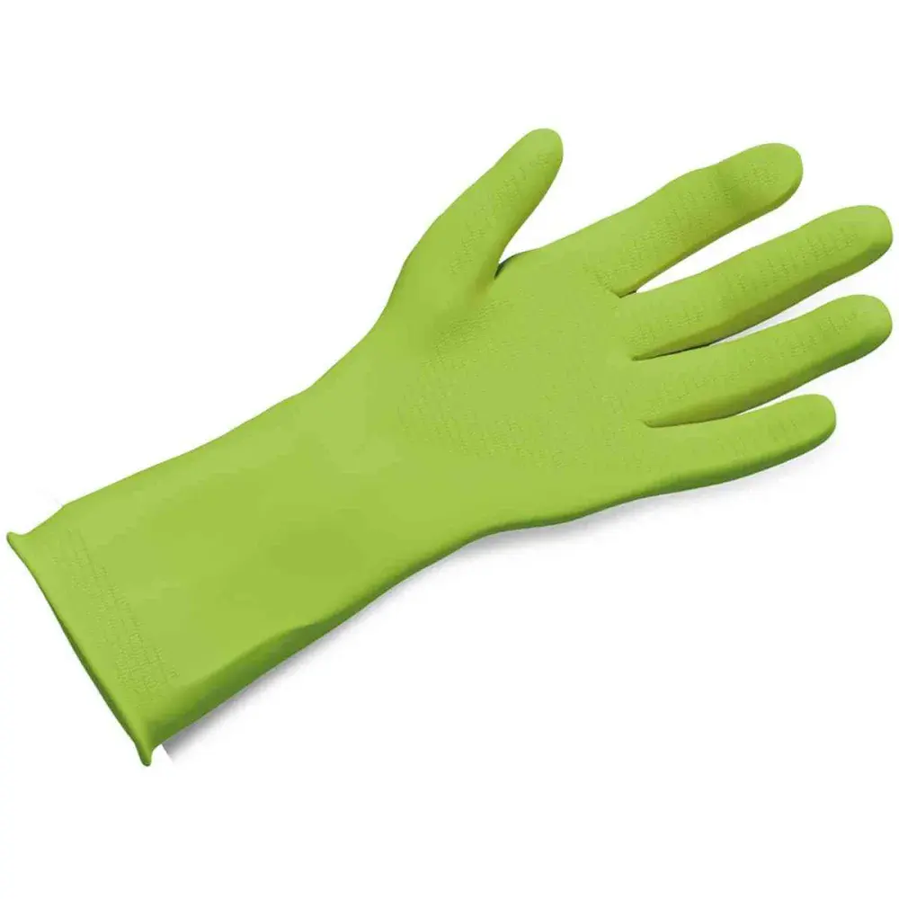 Luva látex forrada Sanro top verde pequena