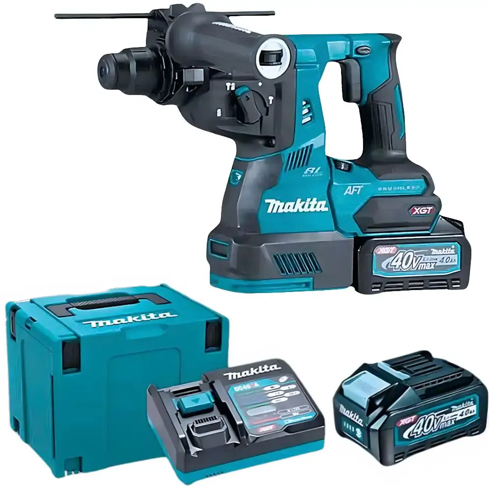 Martelete max perfurador rompedor bateria 40V com 2 baterias e maleta HR001GM201 Makita 220 V — fotografia de referência