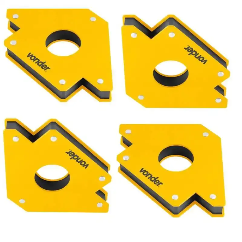 Esquadro Magnético para Soldador 30 KG Combo c/ 4 Peças VONDER — fotografia de referência