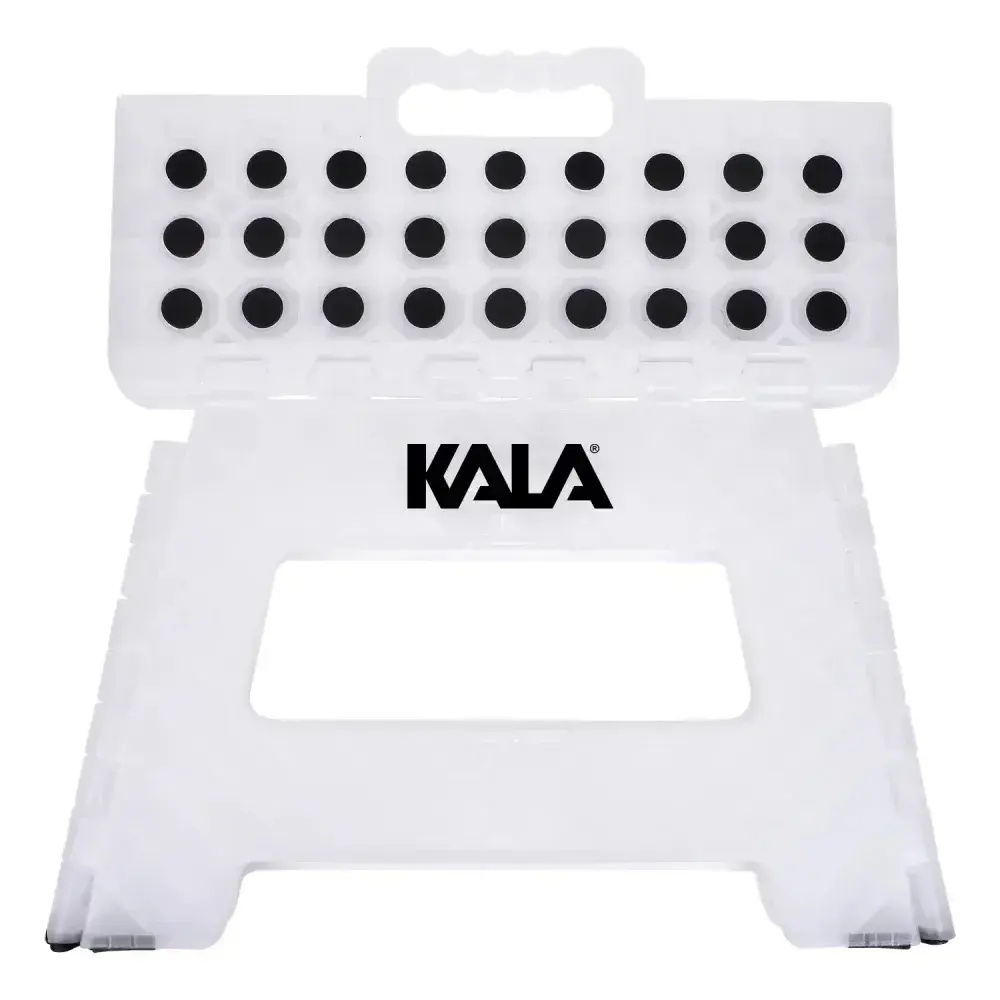Banqueta plástica dobrável branca pp 150KG Kala — fotografia 8