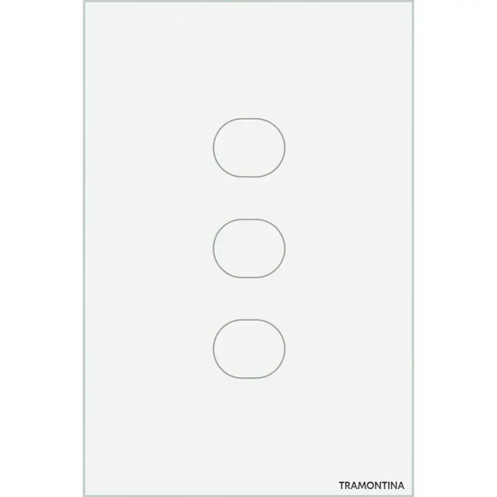 Interruptor touch smart com 3 canais branco Tramontina