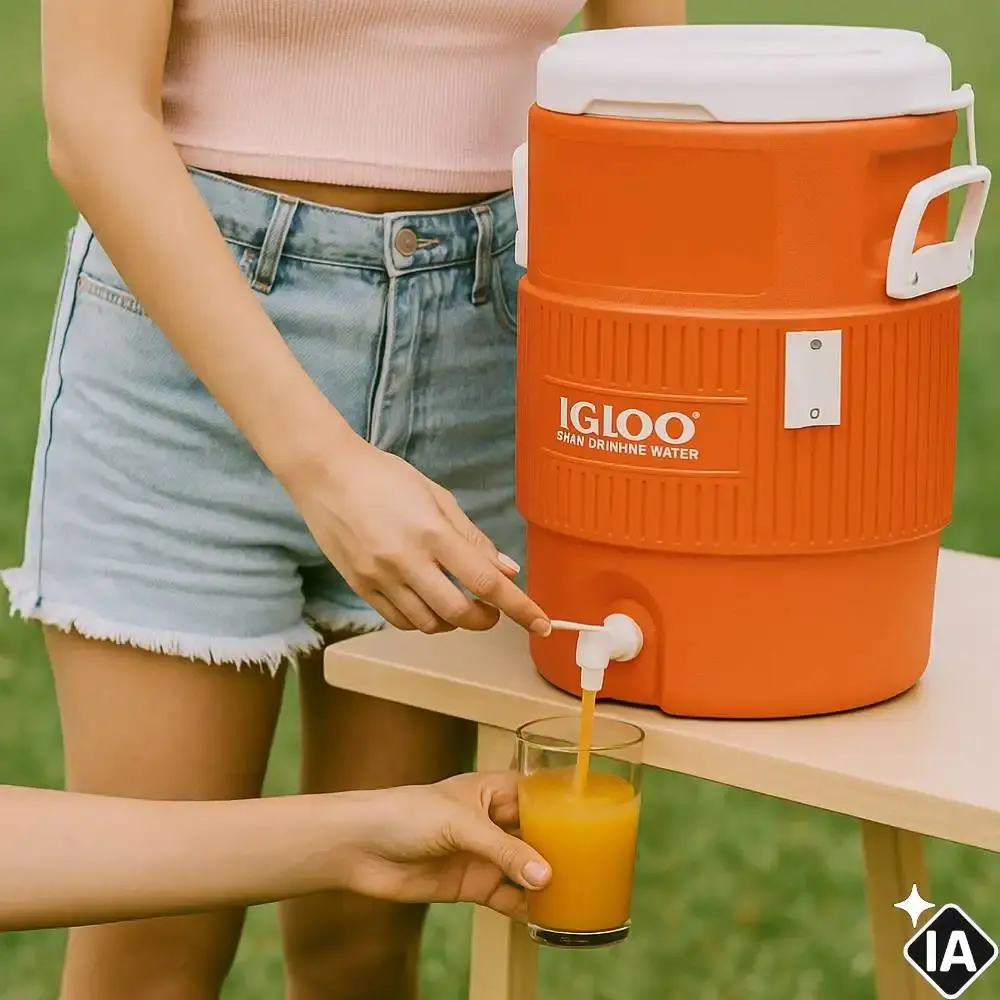 Galão cooler térmico 18,9 litros seat TOP laranja Igloo — fotografia 7