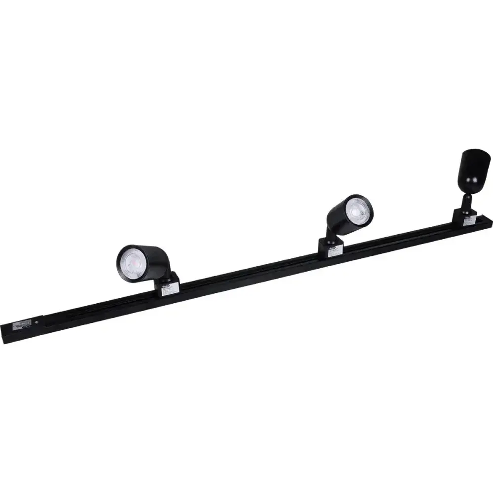 Kit trilho direct led 3X6W 50/60HZ 3000K preto biv Liege — fotografia 7