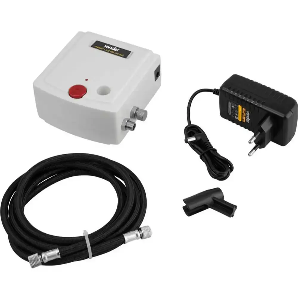 Kit aerógrafo com minicompressor 100V-240V bivolt 62.20.010.000 Vonder — fotografia 8