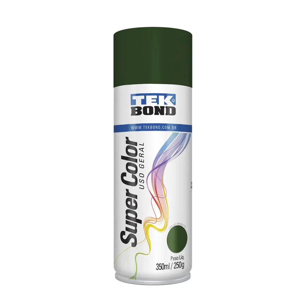 Tinta spray uso geral verde-escuro 350ML Tekbond
