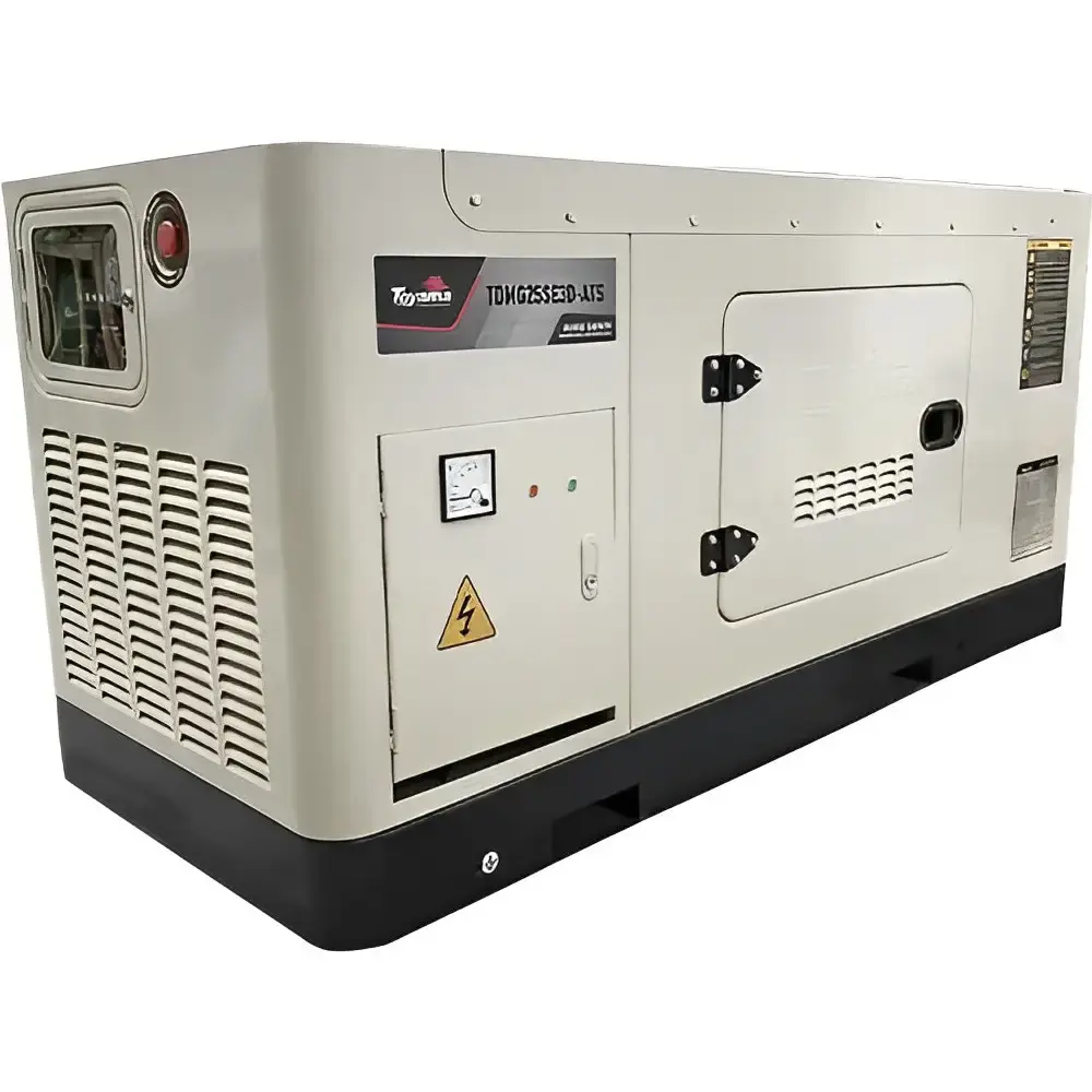 Gerador à diesel cabinado 27.5 KVA ATS silencioso 220V trifásico TDMG25SE3D Toyama — fotografia de referência
