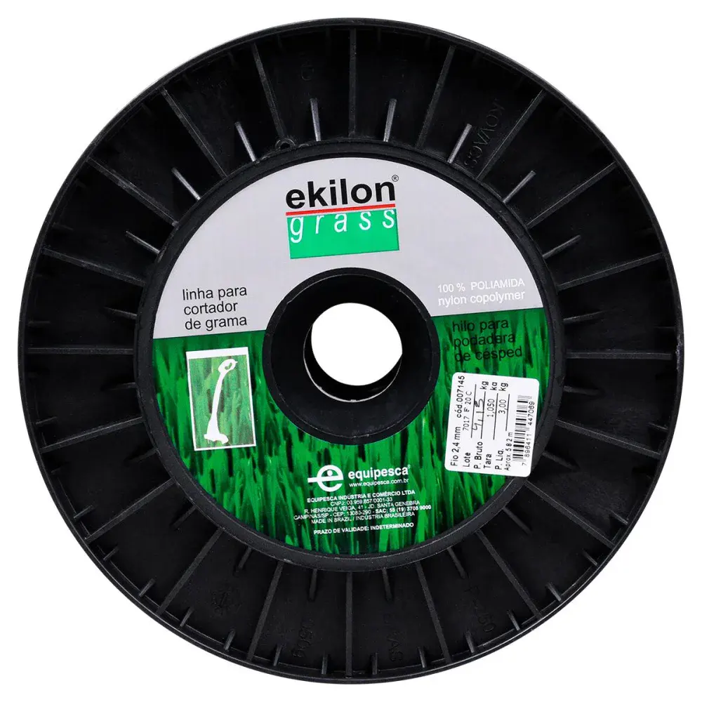 Fio de nylon para aparador e roçadeira 2,4MM x 582M 3KG Ekilon — fotografia 3
