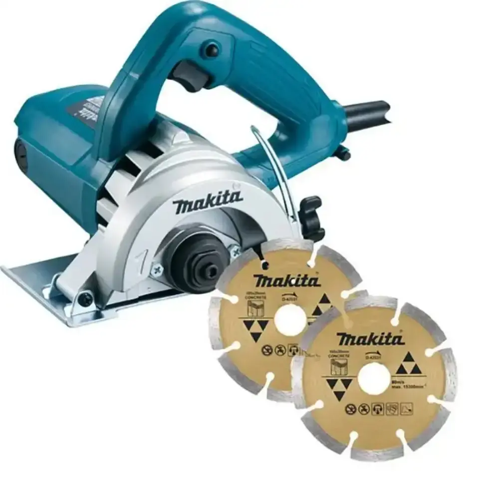 Serra mármore 4.3/8 POL 1.300W com 2 discos 4100NH3ZX2 Makita 220 V — fotografia 5