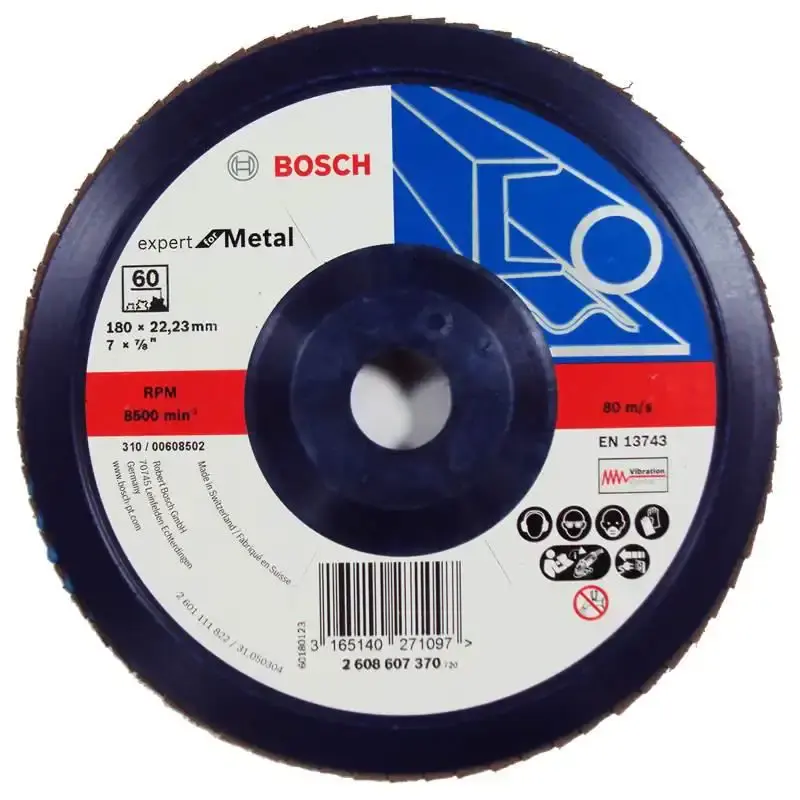 Disco de lixa flap 7 POL grana 60 Bosch — fotografia de referência