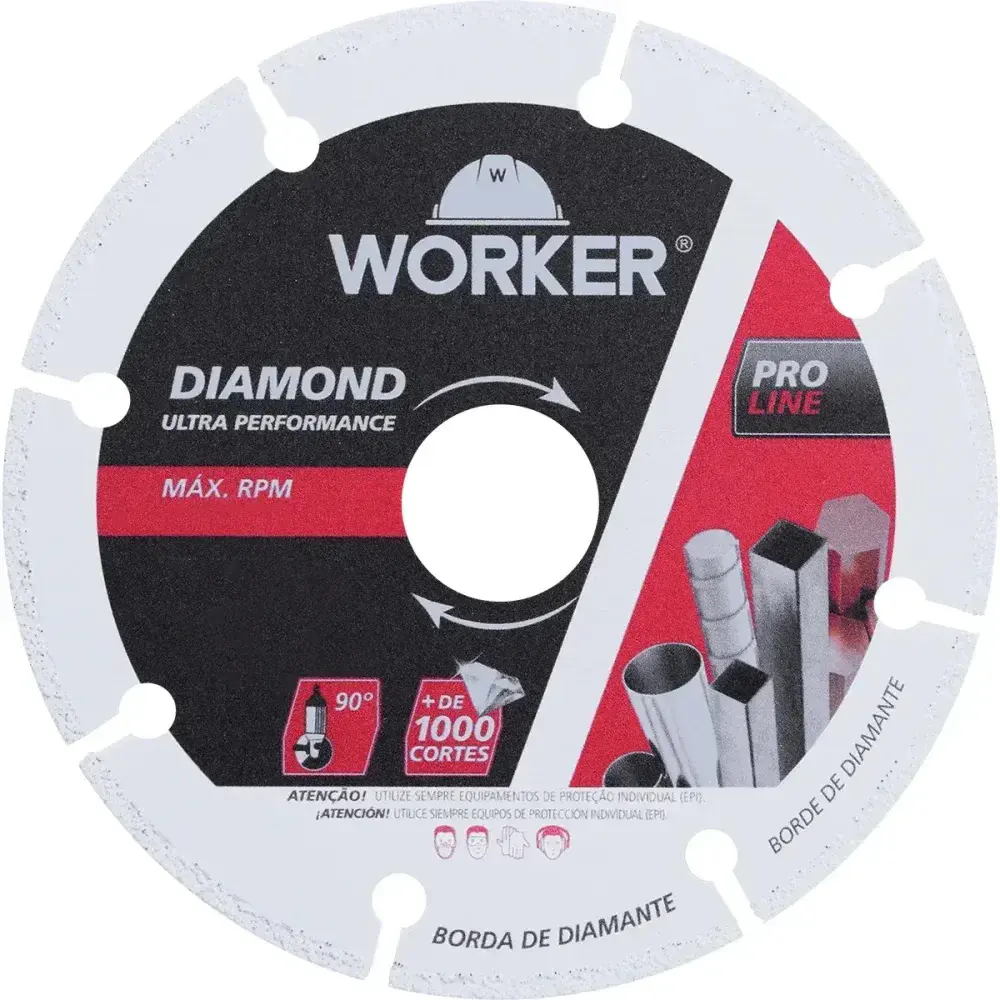 Disco corte diamantado para metais 115MM furo 7/8 Worker — fotografia 6