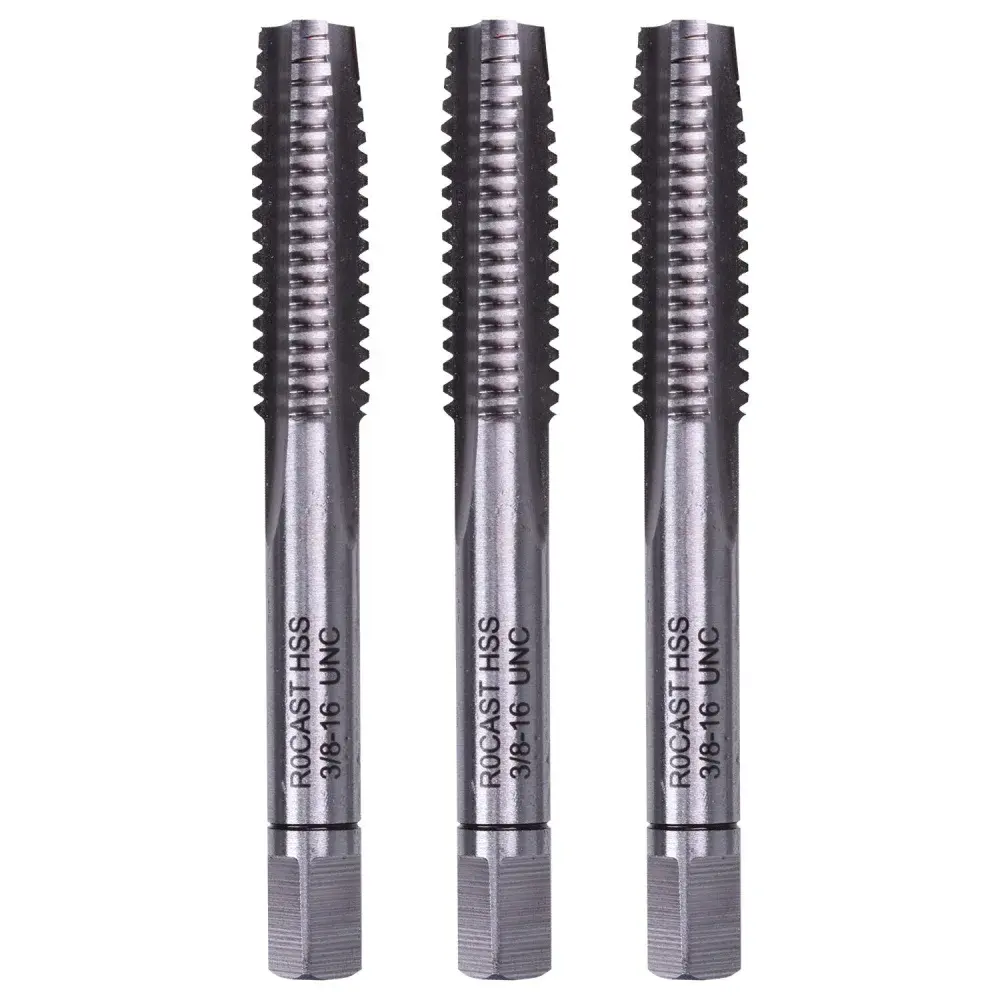 Macho para rosca 3 pçs unc 3/8 x 16 Rocast perfection