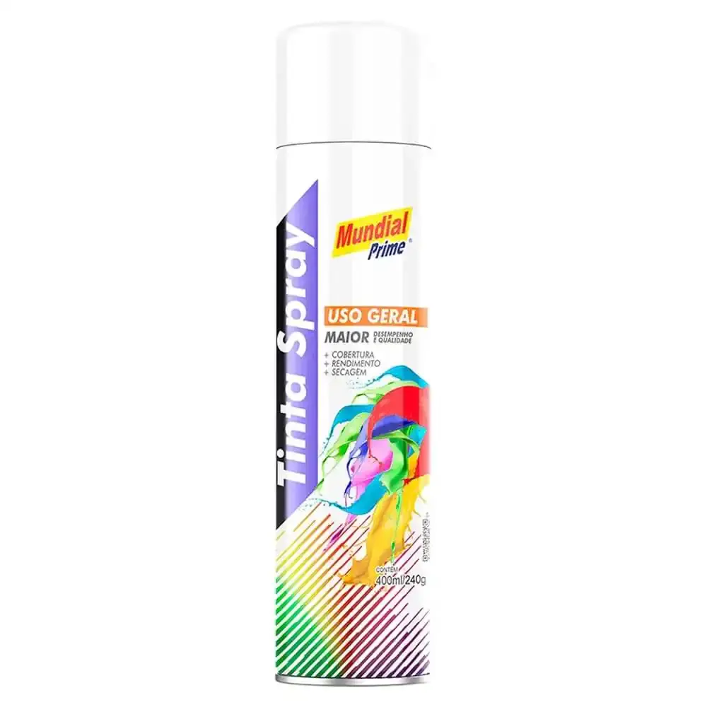 Tinta spray 400ML branco AE01000101 mundial prime