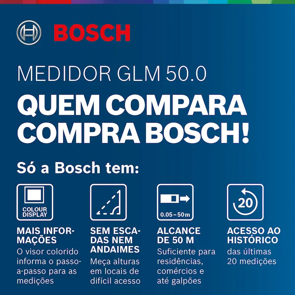 Medidor distância trena à laser GLM 500 50 metros Bosch — fotografia 9