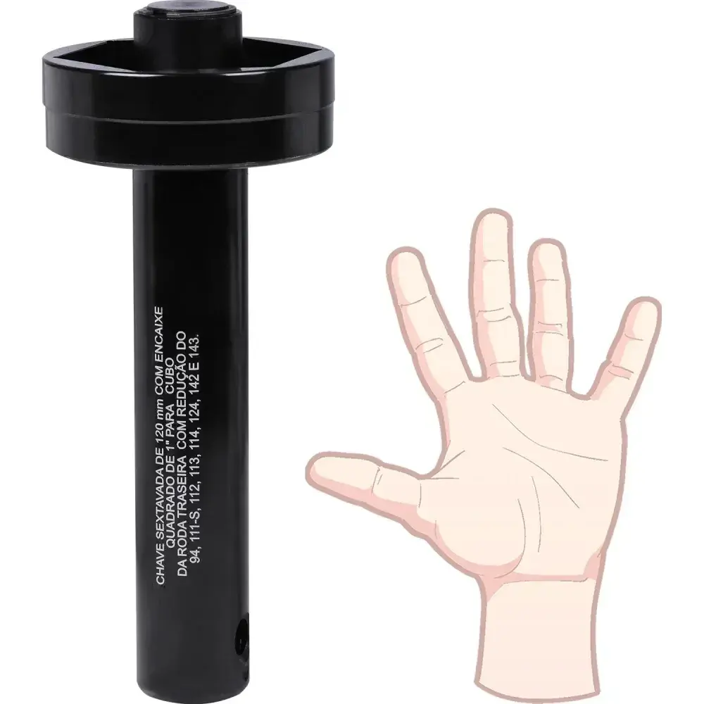 Chave sextavada cubo roda traseira redução 120MM Raven — fotografia 12