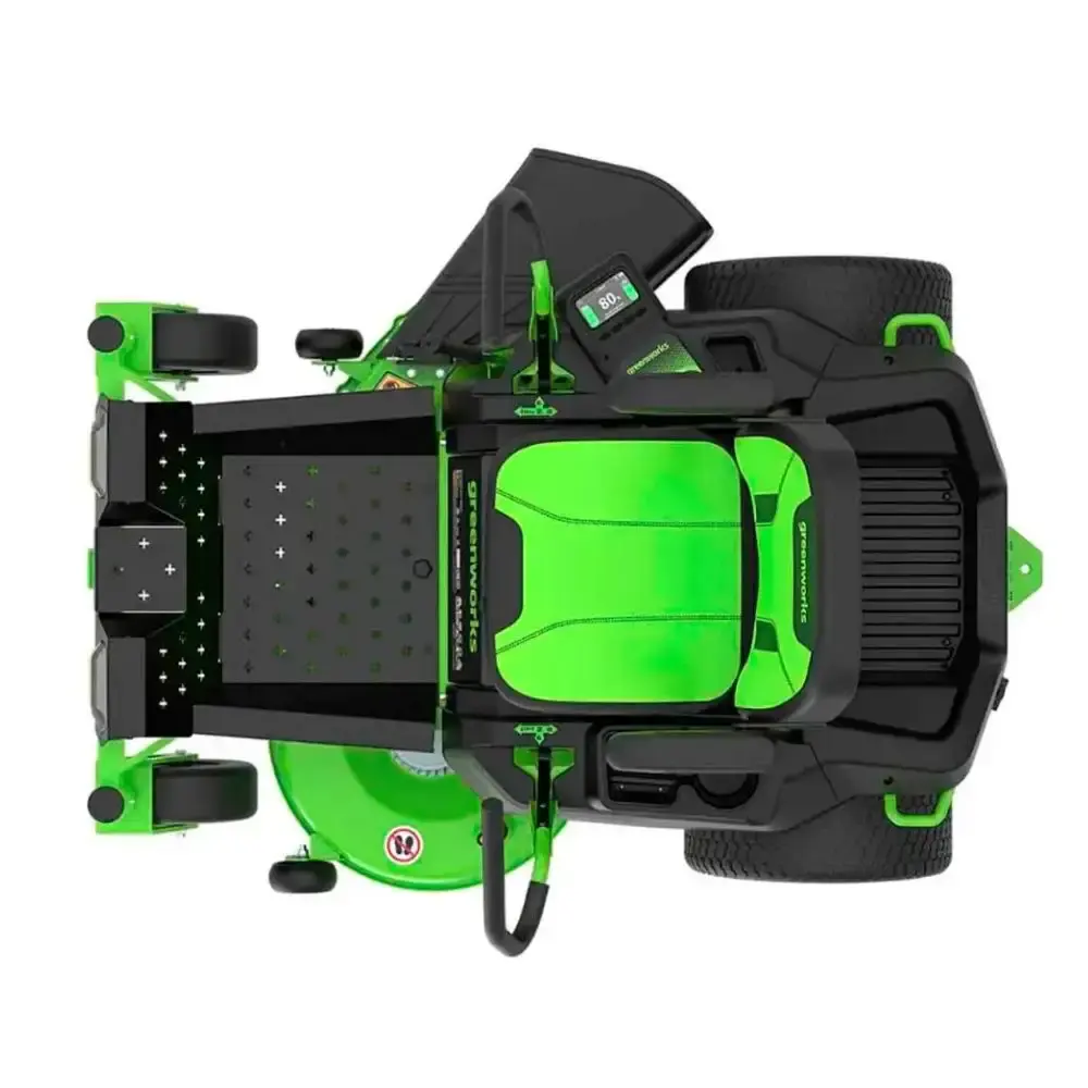 Trator dirigível cortador de grama com 6 baterias 60V CRZ426 Greenworks — fotografia 3