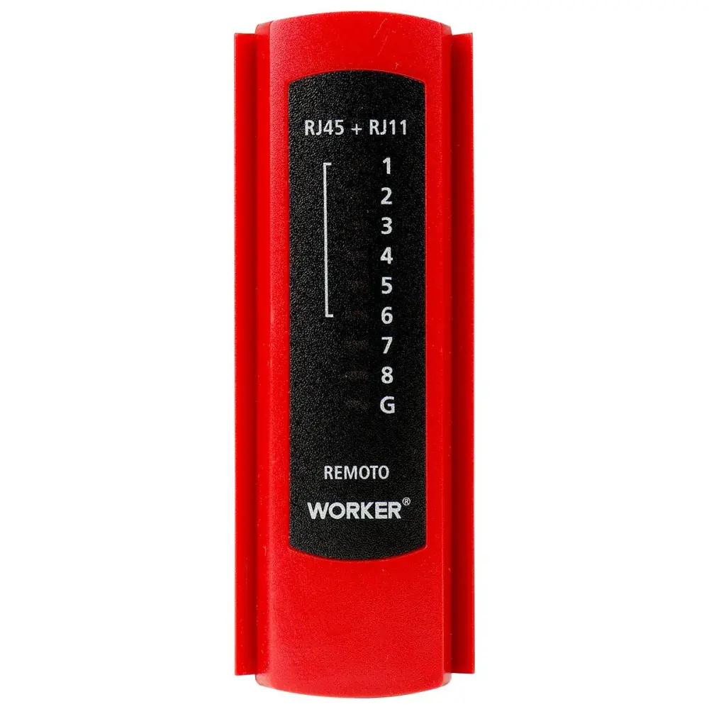 Testador de cabos de rede 9V jogo com acessórios Worker — fotografia 3