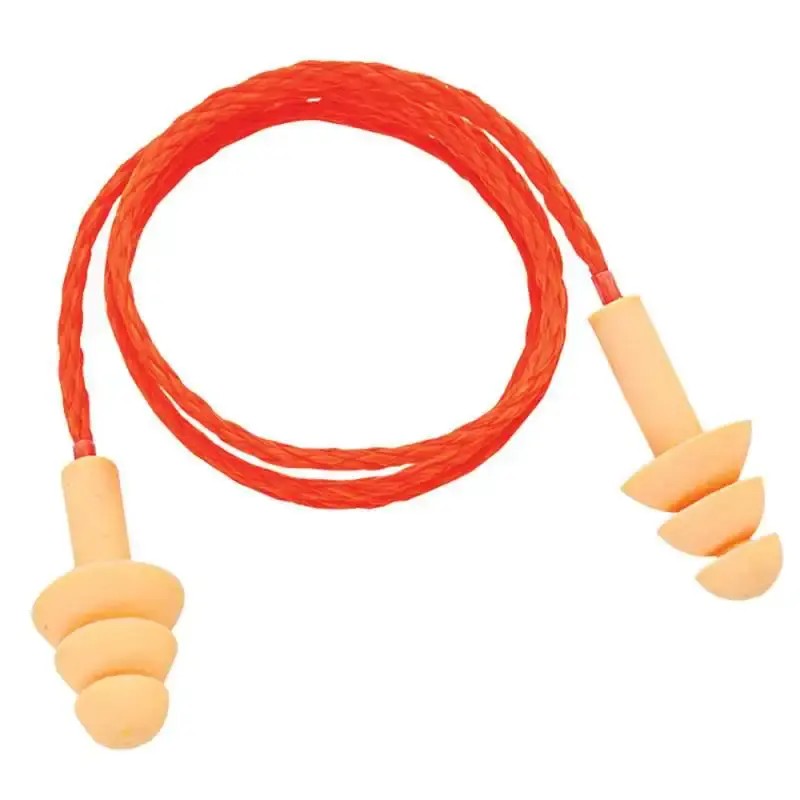Protetor plug auricular silicone reutilizável com cordão delta plus