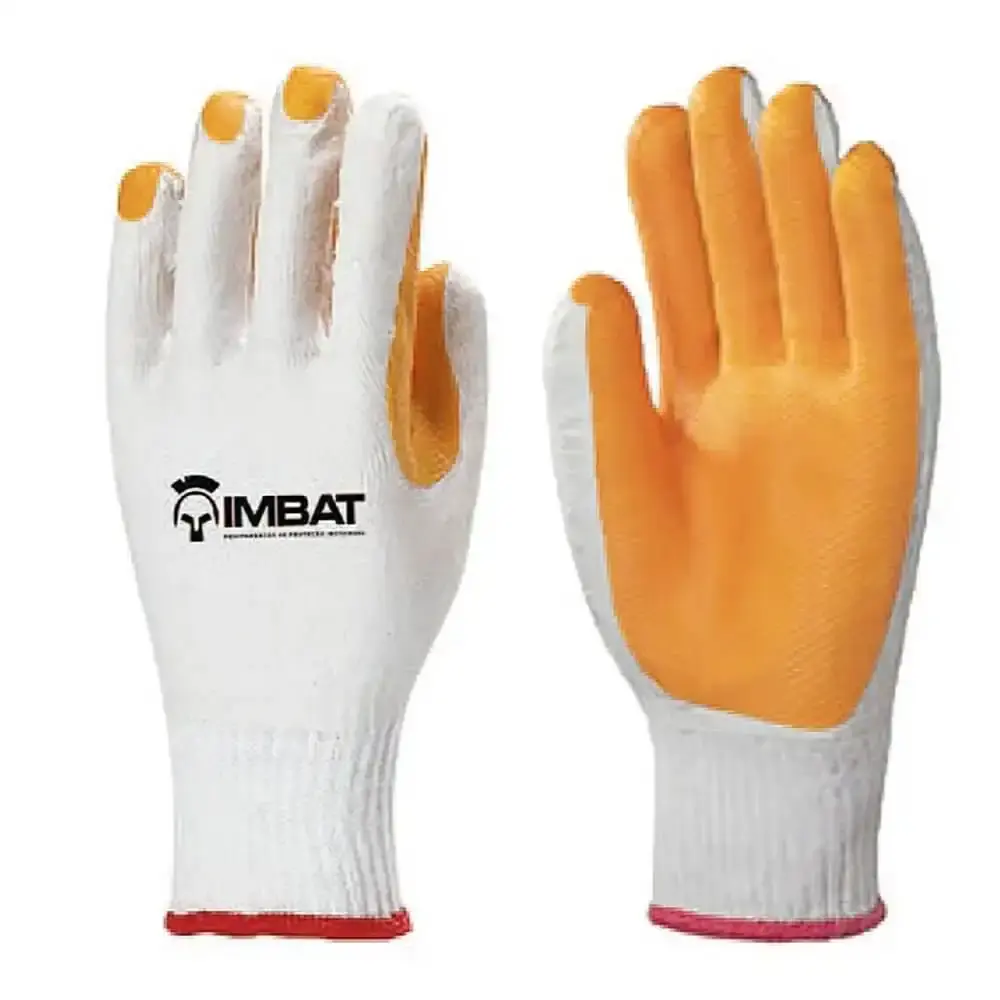 Luva de algodão/borracha vulcanizada laranja T9 LV-A-BLVA-9 Imbat