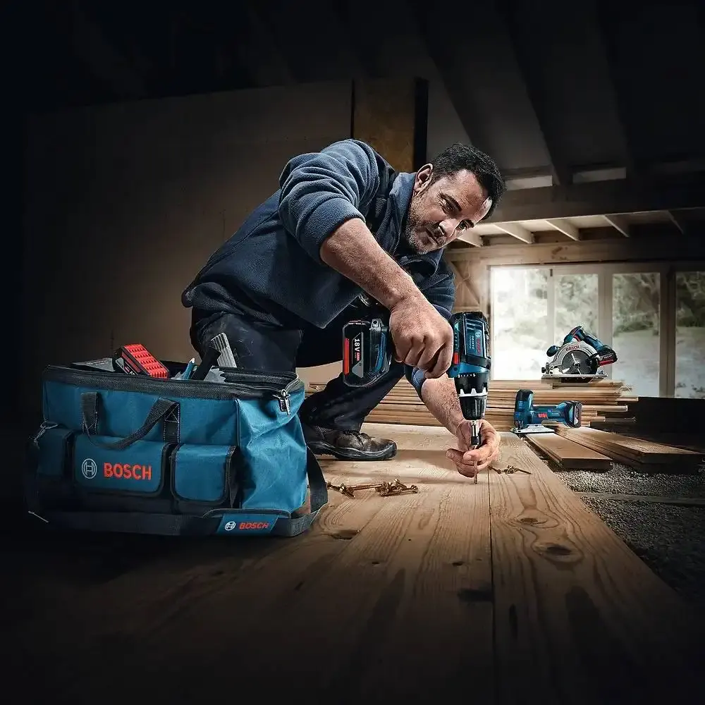 Bolsa para ferramentas grande com 2 baterias 2,0AH 12V e carregador bivolt Bosch — fotografia 7