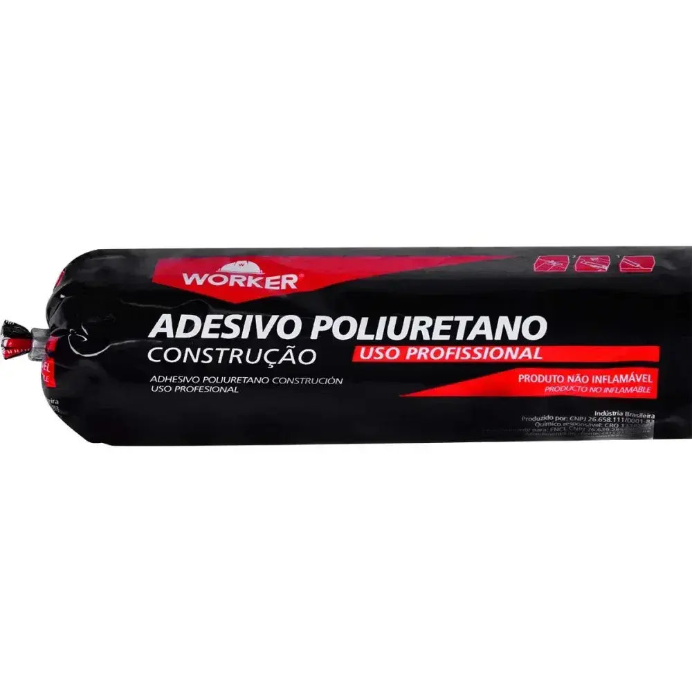 Adesivo para construção em poliuretano sachê branco 800G Worker — fotografia 8