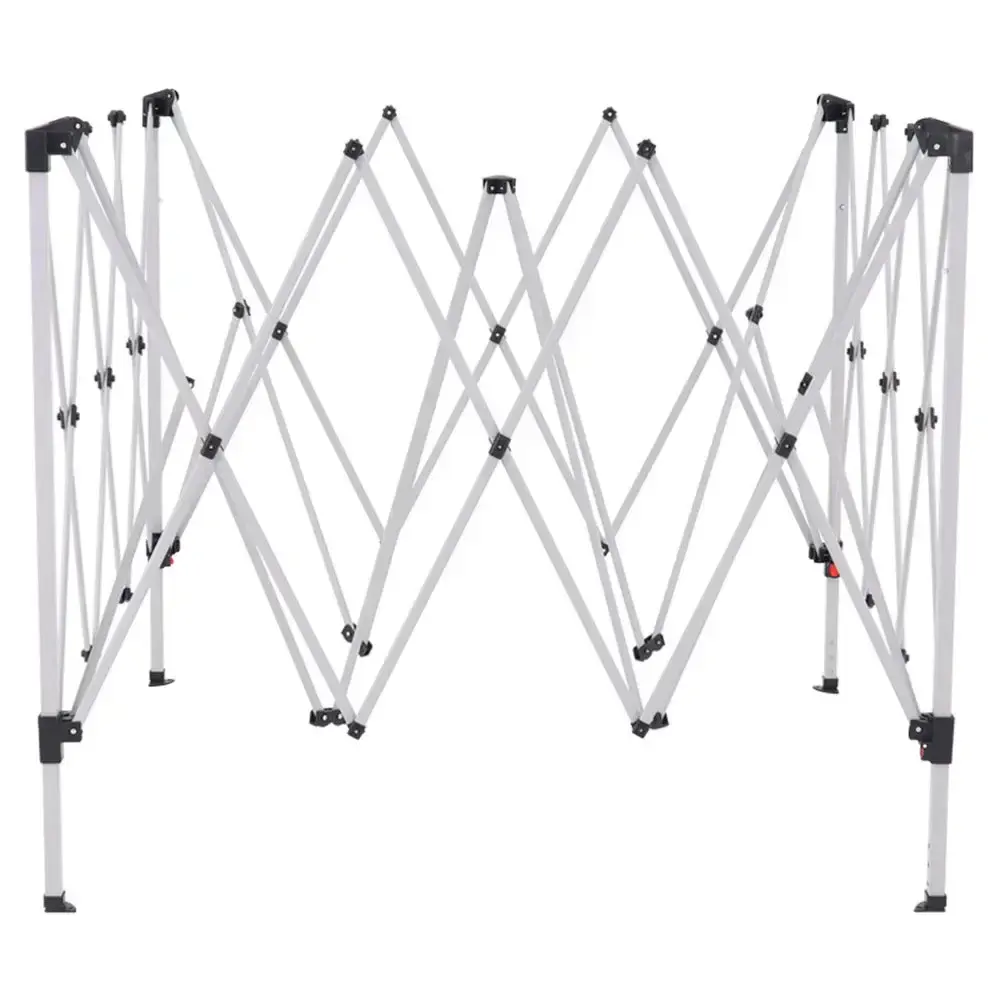 Tenda gazebo 3X3 metros dobrável articulada e sanfonada marrom 331300 BEL — fotografia 4