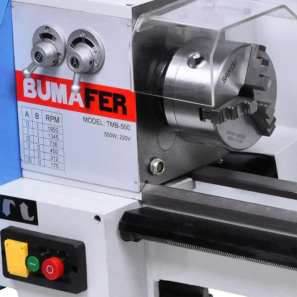 Torno mecânico TMB-500 500MM 220V 550W Bumafer — fotografia 11