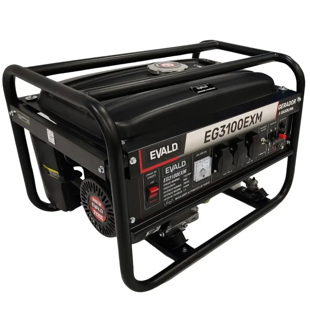 Gerador à gasolina 3.1 KVA bivolt EG3100EXM Evald — fotografia 2