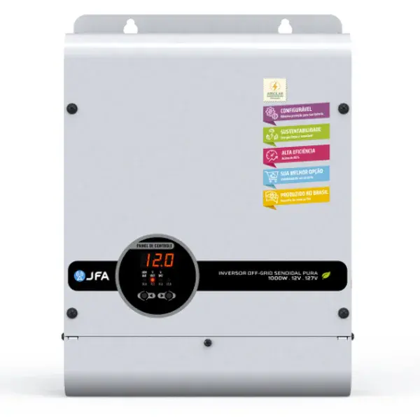 Inversor off-grid senoidal pura 1000W - 12/127V - JFA