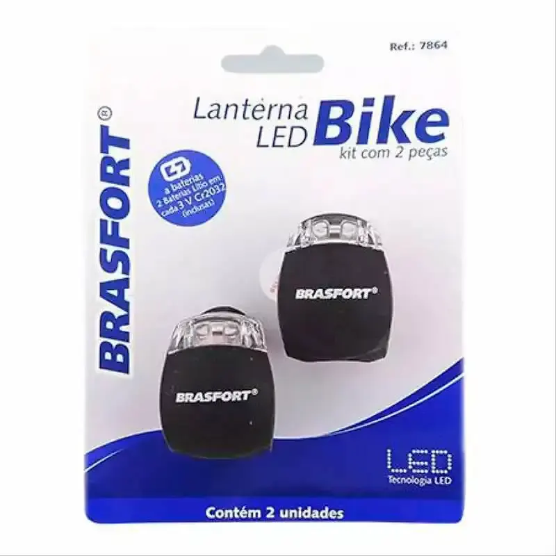 Lanterna LED para bike com 2 unidades Brasfort — fotografia 4