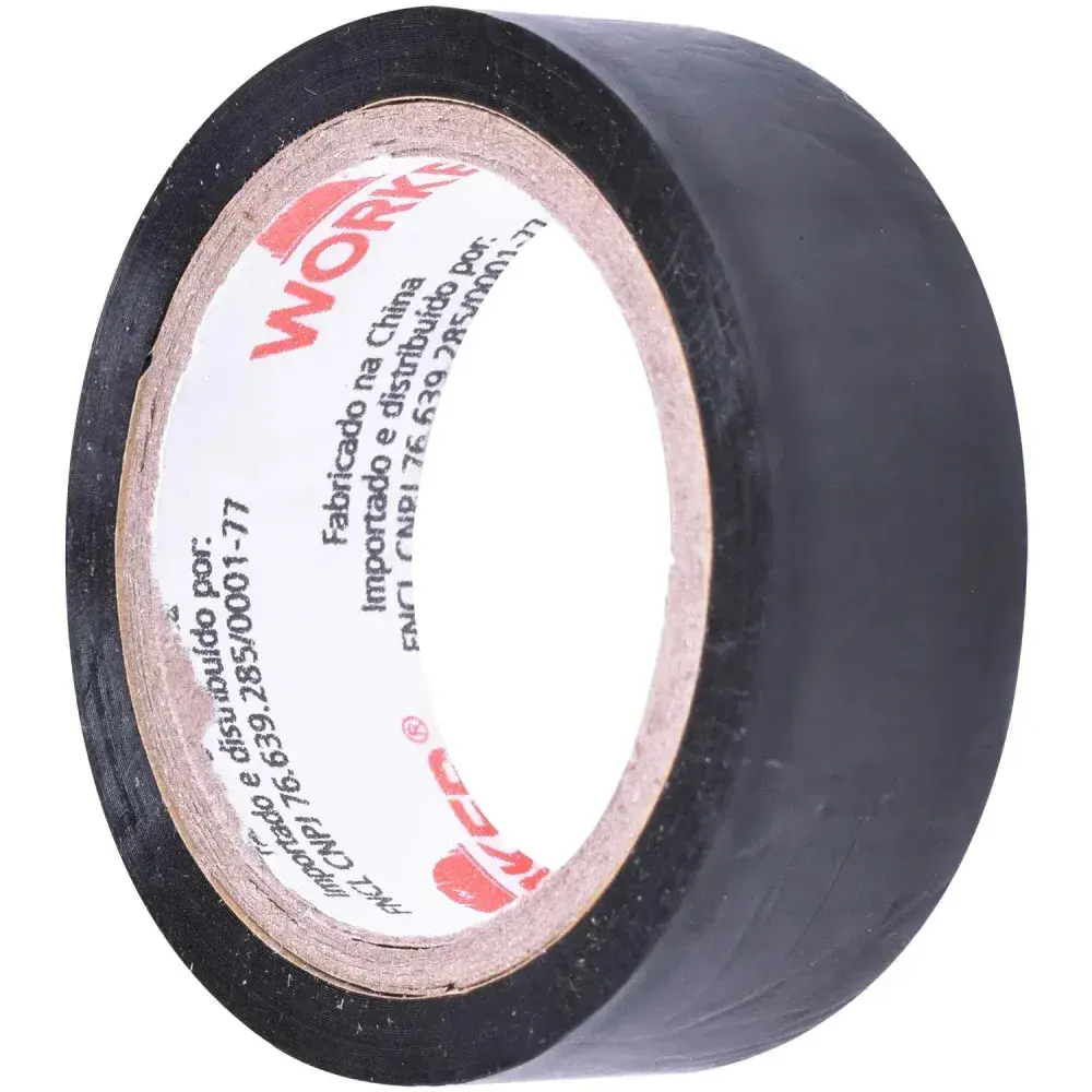 Fita isolante em pvc para uso geral preta 19MM 20M Worker — fotografia 6