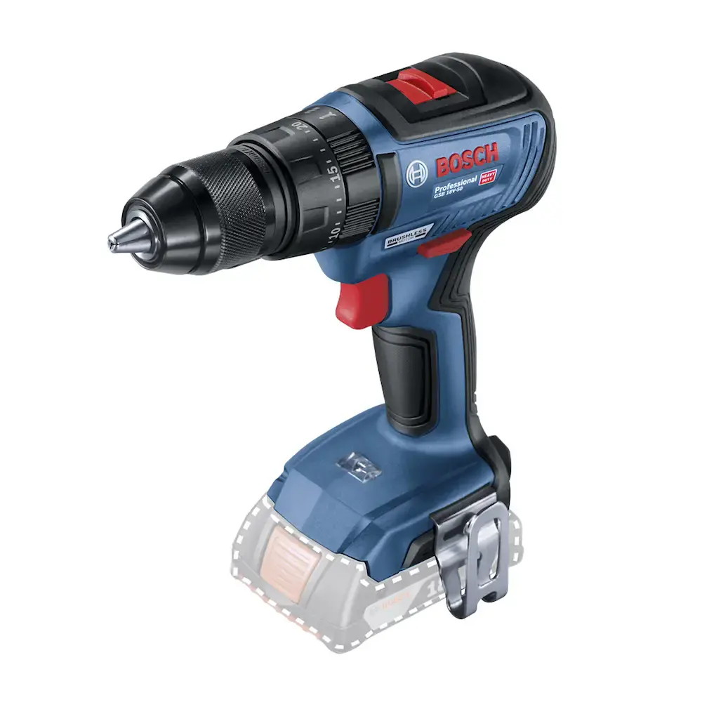 Kit parafusadeira GSB-18V-50 + chave impacto bivol TGDX-18V-200 Bosch Bivolt — fotografia 3
