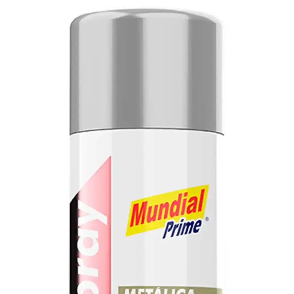 Tinta spray 400ML metálica prata AE01000093 mundial prime — fotografia 2