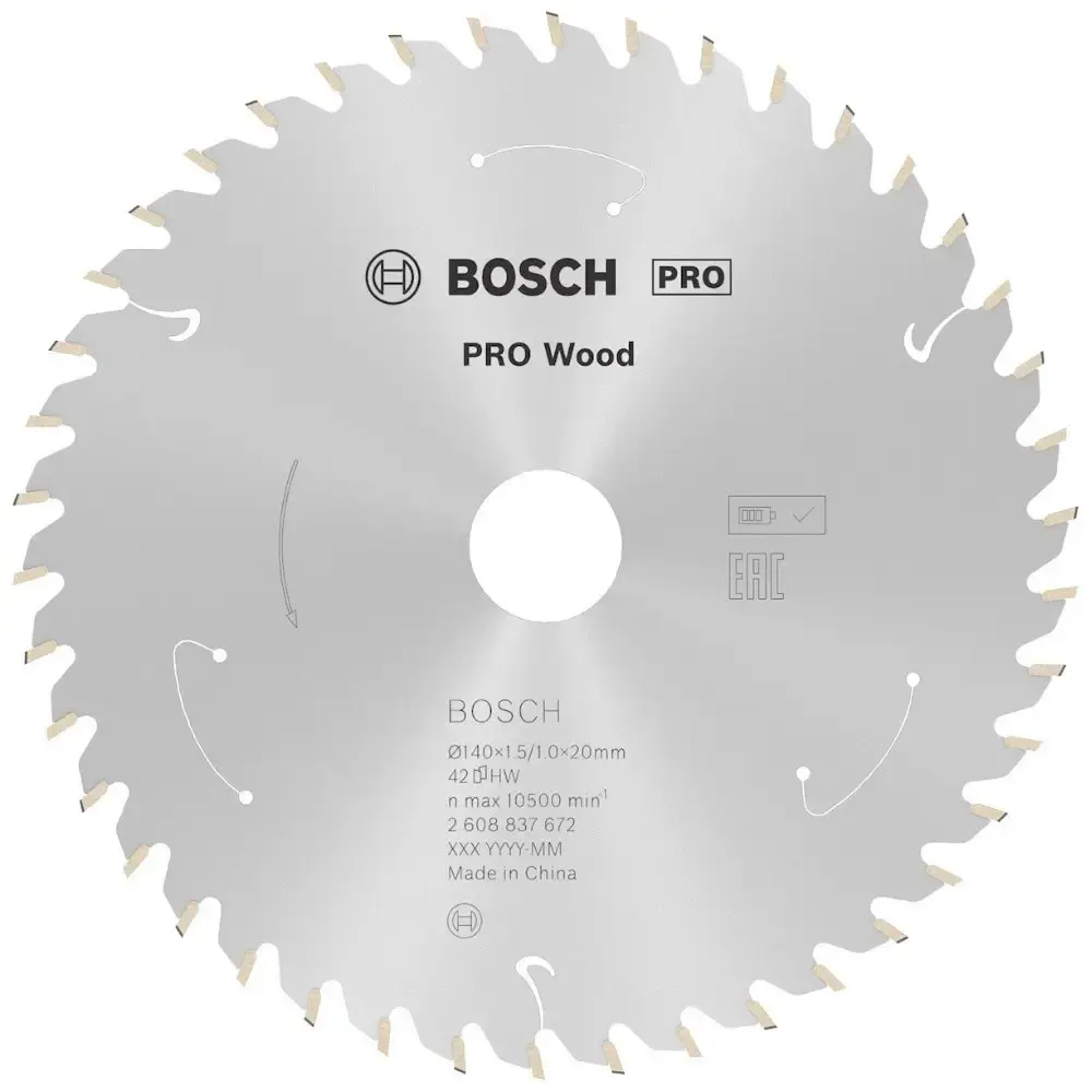 Disco de serra circular para madeira STD 140 MM 42 dentes Bosch — fotografia de referência