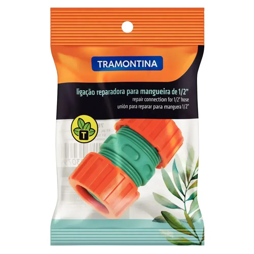 Ligação reparadora plástico para mangueira 1/2 Tramontina — fotografia 4