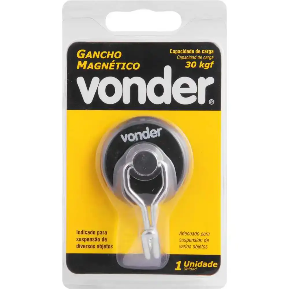 Gancho magnético 38MM cromado 30KGF Vonder — fotografia 2
